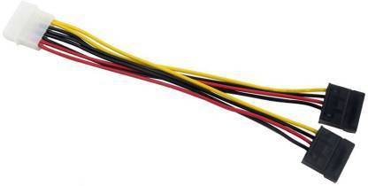 ATEKT 4 Pin IDE LP4 Male Molex to 2x15 Pin Dual SATA Y Splitter USB Adapter