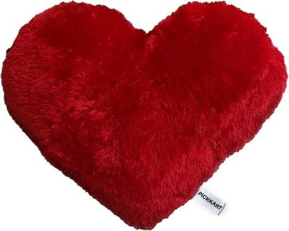 PriMaryHoMe Red Fur Big Heart Shape Pillows Cushion Fillers | Valentine Day Love Pillow for Gifts Quality Hollow Fiber Filler, Large-Sized Ultra Soft ... - 60 cm