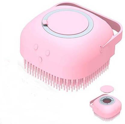 T TOPLINE Body Bath Brush Silicone Soft Cleaning Bath Body Brush with Shampoo Dispenser