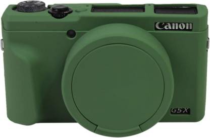 TUYUNG Protective Silicone Camera Case Cover Skin for Canon PowerShot G5X G5 X Mark II Digital Cameras - Army Green Camera Housing