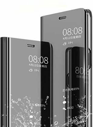 ANVIKA Flip Cover for Oneplus 8 Pro Magnetic Kickstand Foldable Mirror Flip Case Cover
