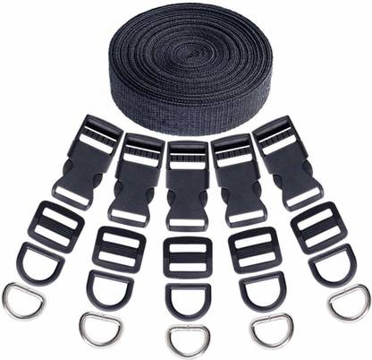DIY Crafts Making Bag Kit, Including Flat Side Release Buckles and Tri-Glide Slides and D Rings Child Safety Strap Lock