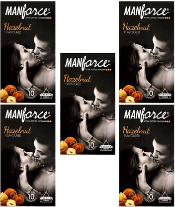 MANKIND Hazelnut Flower Condom 10pc and Set of 5 Condom