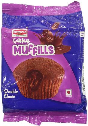 BRITANNIA Cake Muffills - Double Choco Cookie Cake Biscuit