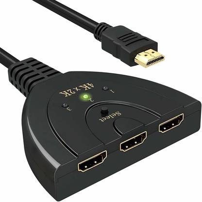 AlexVyan  TV-out Cable 3 Port HDMI Switch with 50 CM pigtail cable: Supports 1080p 3D up to 2,5Gbps