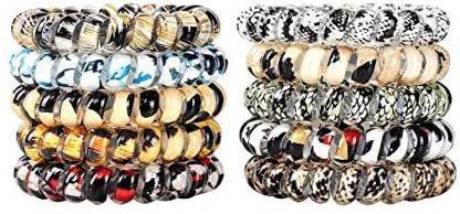 79Style 20pcs Spiral Hair Ties No Crease Traceless Hairband Ponytail Holder Scrunchies For Girls Women Invisible Crystal Clear H Rubber Band