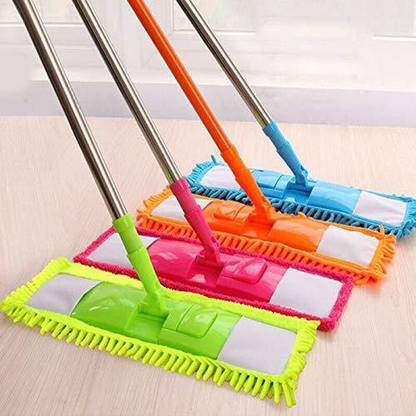 Vraj Vilas Foldable Feather Microfiber Fan Cleaning Brush Duster with Long Extendable Rod Wet and Dry Duster