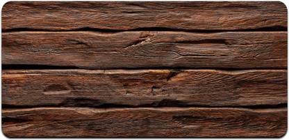 Ryca Dark Brown Wood Textured Wallpaper 3D Design High Resolution Desk Pad With Non-Slip Base For Gaming||PC||Laptop||Keyboard Non Slip Base Mousepad