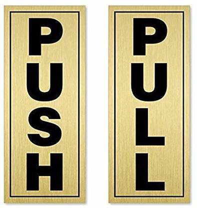 Levin Stainless Steel push pull sticker Name Plate