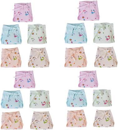 MW PRINTS Kids PVC Diaper Cotton Padded Langot Baby Nappy Panty Training Pants with Inner absorbable Cloth Reusable & Waterproof pants,panties, diaper covers, nappy covers, nappy wraps, wraps or pilchers(0-3 Months)