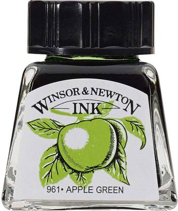 Winsor & Newton Drawing Ink - Bottle of 14 ML - Apple Green (011) Ink Bottle