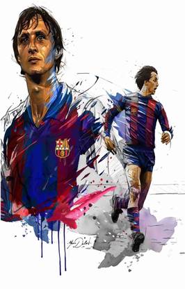 Johan Cruyff Footballer Wall Poster For Room With Gloss Lamination M2 Paper Print