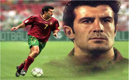 Luis Figo Footballer Wall Poster For Room With Gloss Lamination M1 Paper Print