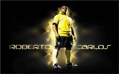 Roberto Carlos Footballer Wall Poster For Room With Gloss Lamination M4 Paper Print