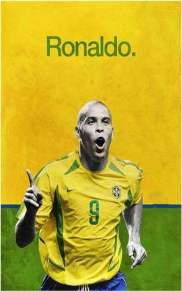 Ronaldo Nazario Footballer Wall Poster For Room With Gloss Lamination M8 Paper Print