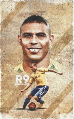 Ronaldo Nazario Footballer Wall Poster For Room With Gloss Lamination M3 Paper Print