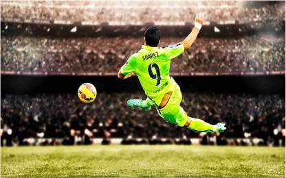 Luis Suarez Footballer Wall Poster For Room With Gloss Lamination M9 Paper Print