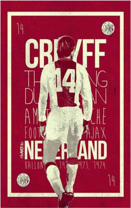 Johan Cruyff Footballer Wall Poster For Room With Gloss Lamination M7 Paper Print