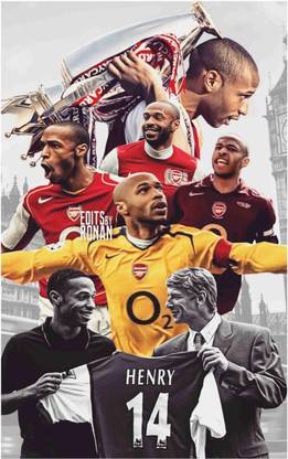 Thierry Henry Footballer Wall Poster For Room With Gloss Lamination M6 Paper Print