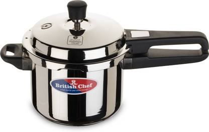 British Chef 5.5 L Outer Lid Induction Bottom Pressure Cooker