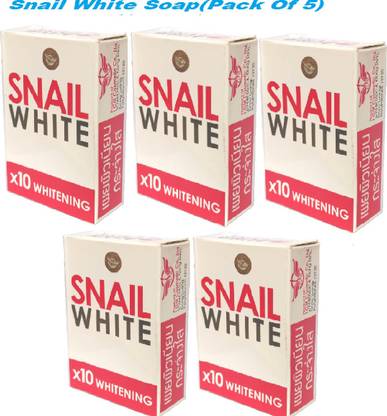 Snail WHITE Soap For Blemishes Reduction & Fairness(Pac kOf 5)