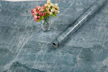 kirfiz 200 cm Granite Look Marble Vinyl Self Adhesive Countertop Peel & Stick Wall Stickers Wallpaper Furniture Kitchen, Cabinet, Table Top, Plastic Table,Wooden Table,Wardrobe [ 2 Meter ] Self Adhesive Sticker