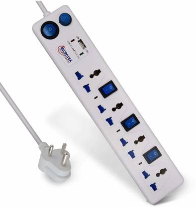 Microtek Spike Guard Power Socket with USB 4  Socket Extension Boards