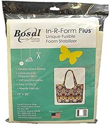 Bosal 493-18 In-R-Form Double Sided Fusible Foam Stabilizer, 18X58-Inch