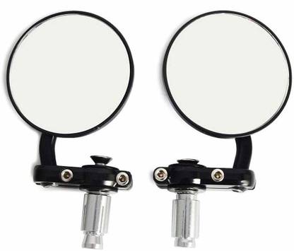 ALLEXTREME Universal Round Bar End Convex Mirrors For Inceased Vision, 7/8" Handle Bars Bike Mirror Adapter