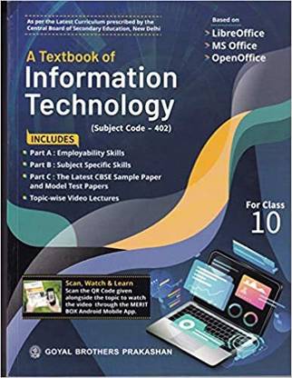 A Textbook Information Technology for Class 10