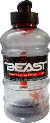 Unicus Beast Sports Gallon Bottle With Mixer Ball And Strainer (Food Grade) 1500 ml Plastic Shaker