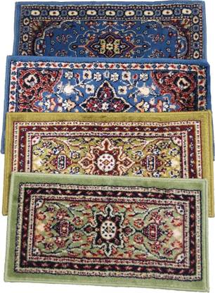 Magic Home Blue Polyester Carpet