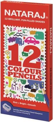 NATARAJ 12 F/s Colour Pencils Hexagonal Shaped Color Pencils