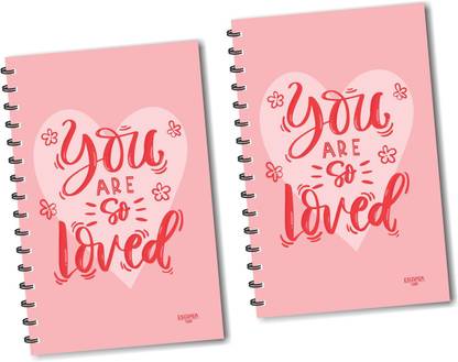 ESCAPER Couple Goals - LOVE LOVE LOVE Designer Diaries (Ruled - A5 Size - Pack of 2 Diaries), Notepad, Love Diaries A5 Diary Ruled 160 Pages