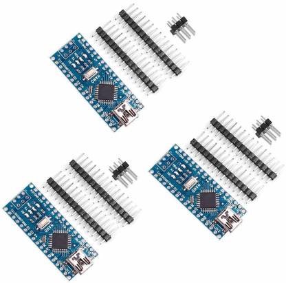 SS ROBOTICS Pack of 3 Arduino Nano Unsoldered V3.0 ATMEGA328 Compatible Board Micro Controller Board Electronic Hobby Kit