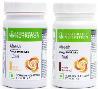 Herbalife Nutrition Afresh Energy and Nutrition Drink GINGER + ELAICHI FLAVOR 2*50G Energy Drink