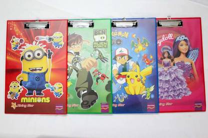 Aarya Enterprise Aarya Enterprises Cartoon Printed Exam Boards/Writing Pad ( Design) / Return Gift/Birthday Gifts Online- Pack of 6