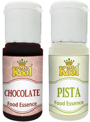 Mr.Kool Food Essence Chocolate, Pista Flavors 20ml Each Combo Pack Of 2 Essence for Cake, Cookies, Ice Cream, Sweets (40ml) Chocolate Liquid Food Essence