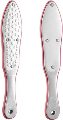 ब्यूट्स सीक्रेट्स Professional Foot File Callus Remover, Double Sided Pedicure Rasp for Cracked Heel and Dead Foot Skin - Heavy Duty Stainless Steel, Silver