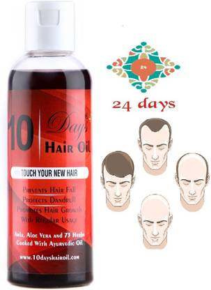 24 DAYS 10 days ayurvedic, herbal and 73 herbs hair oil 400 ml Hair Oil