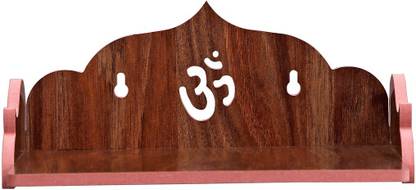 neev creation Wooden Wall Mount Temple For Home,Wooden Home Temple/Wall Shelf/Pooja Mandir / Pooja Stand / Wooden Mandir / Devghar / Devara / Pooja Shelf / Small Temple for Office/house temple, Standard Engineered Wood Home Temple Engineered Wood Home Temple