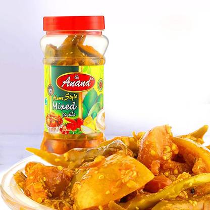 ANAND Homemade Mixed Pickle, Natural Ingredients,Less Mustard Oil (400 Grams) Mixed Pickle