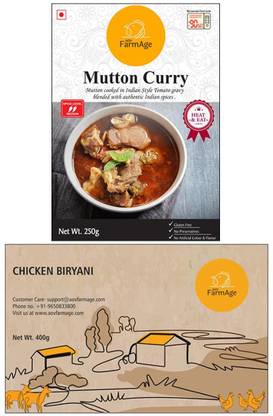 AOV FarmAge Mutton Curry & Chicken Biryani (Combo) 650 g