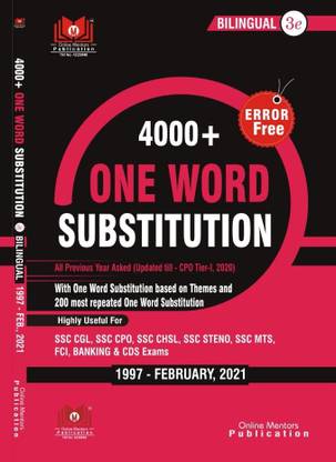 One Word Substitution | 4000+ Bilingual |Online Mentor Publications