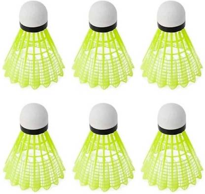 AT Enterprises PRACTICE SHUTTLE COCK (PACK OF 10) Plastic Shuttle  - Green