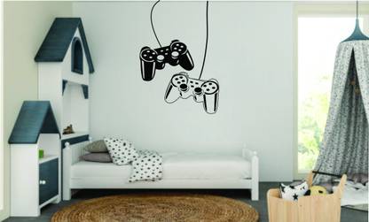 Sticker Hub 173 cm Video Game Controller Art Design Wall Sticker for Boys room,Home,Playroom (PVC Vinyl,173 cm x 121cm) Self Adhesive Sticker