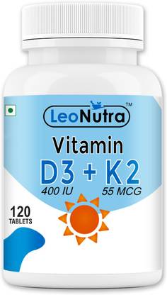 LeoNutra Vitamin D3-7000 IU with Vitamin K2-100 mcg – 120 Tablets