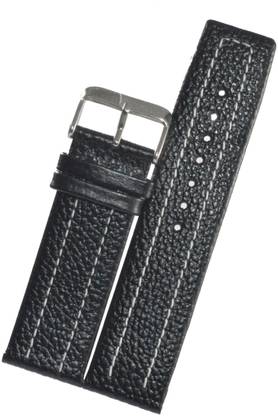 Surufashion blackStitch Square Tip with Rounded Angles D6254 20 mm Genuine Leather Watch Strap