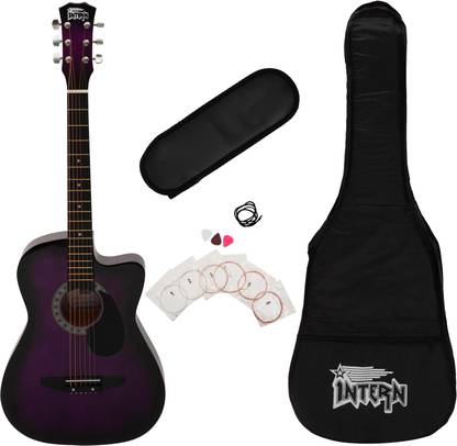 intern INT-38C-VT-G Acoustic Guitar Linden Wood Linden Wood Right Hand Orientation