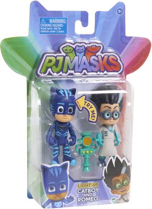 Just Play PJ Masks Catboy and Romeo Light-up Figure Set, Multi-Colour,for Boys 3+